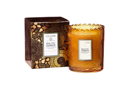 Voluspa - Boxed Scallop Pot, Fragerance: Baltic Amber