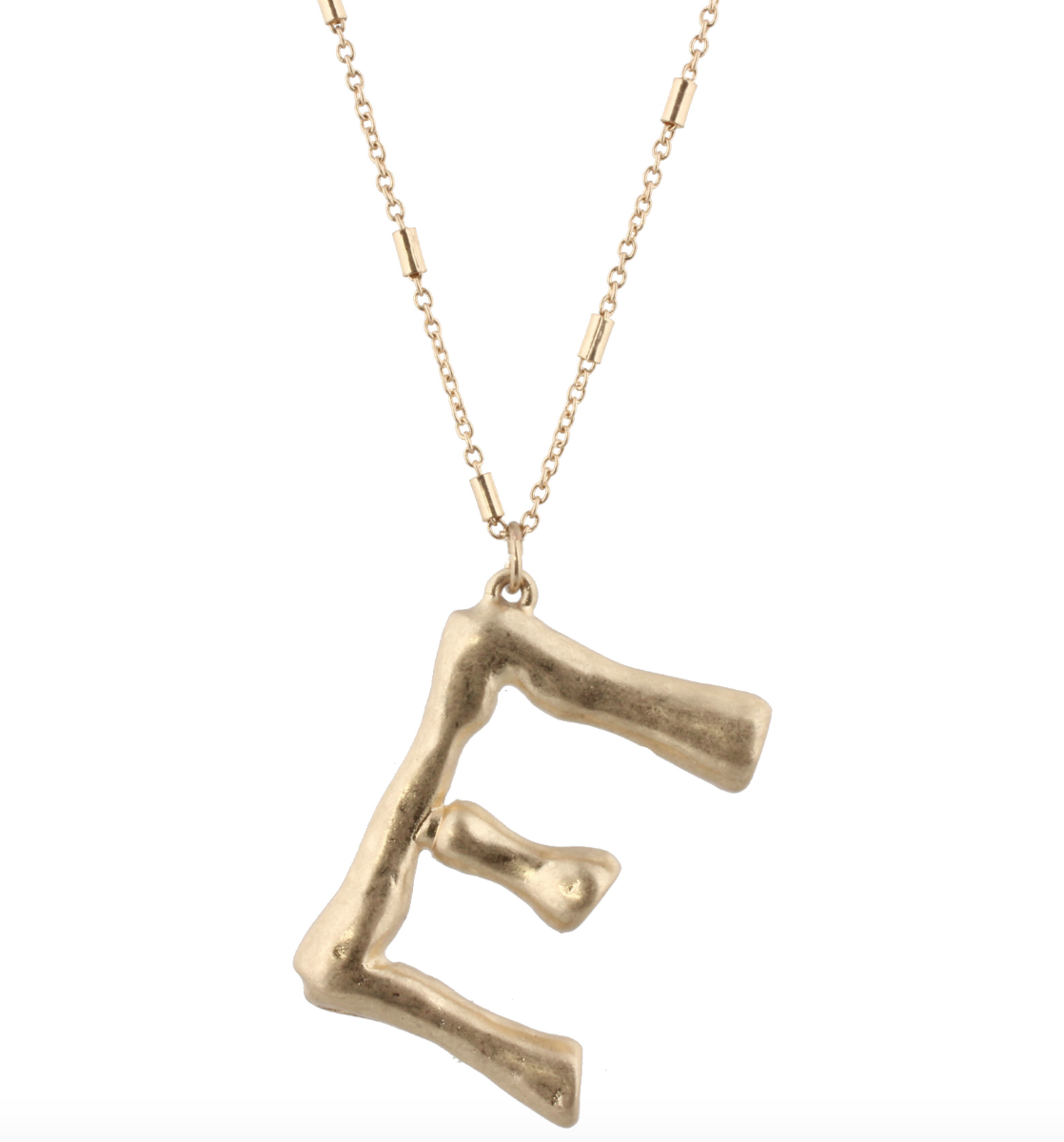 Large Gold Initial Necklace 