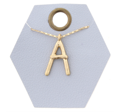 Gold Chain Initial Necklace