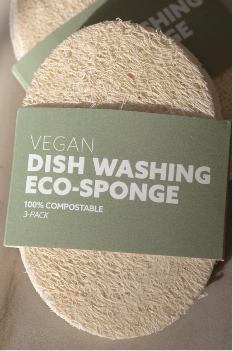 3 Pack Biodegradable Eco-Sponges For Dish Washing 