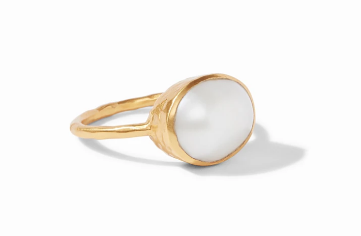 Honey Stacking Ring Gold Shell Pearl Size 6 R142GPL - 6 