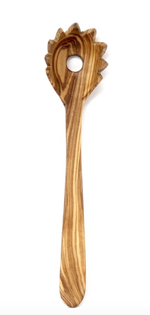 Olive Wood Spaghetti Spoon 12"