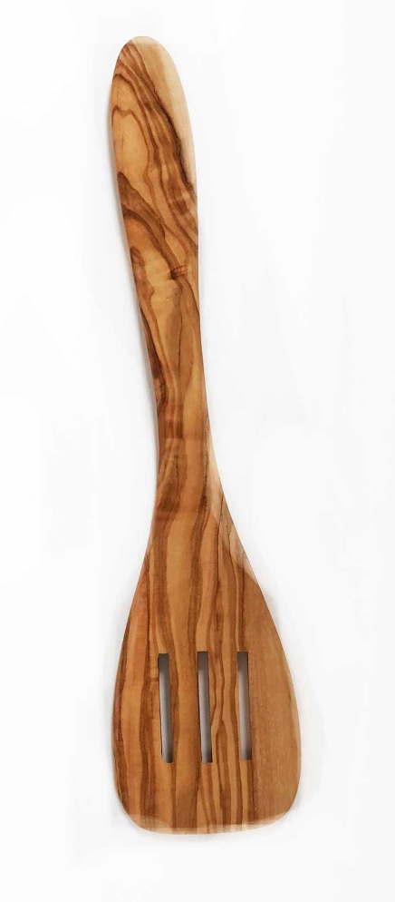 Olive Wood Spatula 3 Stripes 12"