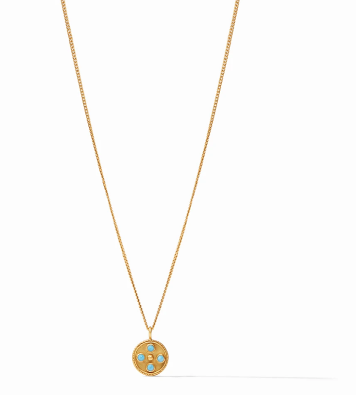 Paris Charm Necklace Turquoise Blue N333GITU00 