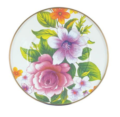 Flower Market Salad/Desert Plate - White 