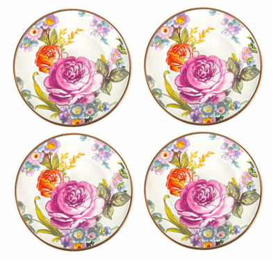 Flower Market Canape Plate White 