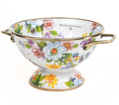 Flower Market Small Colander White 