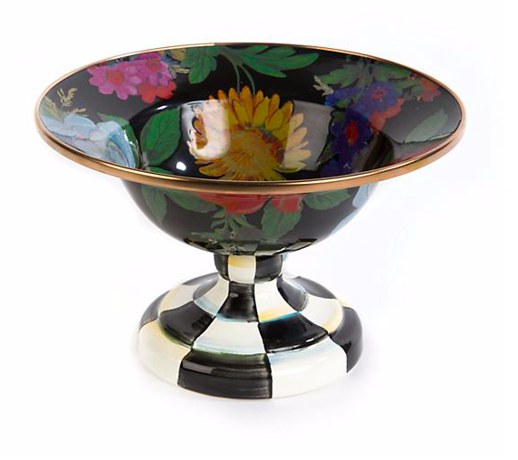 Flower Market Small Compote - Black