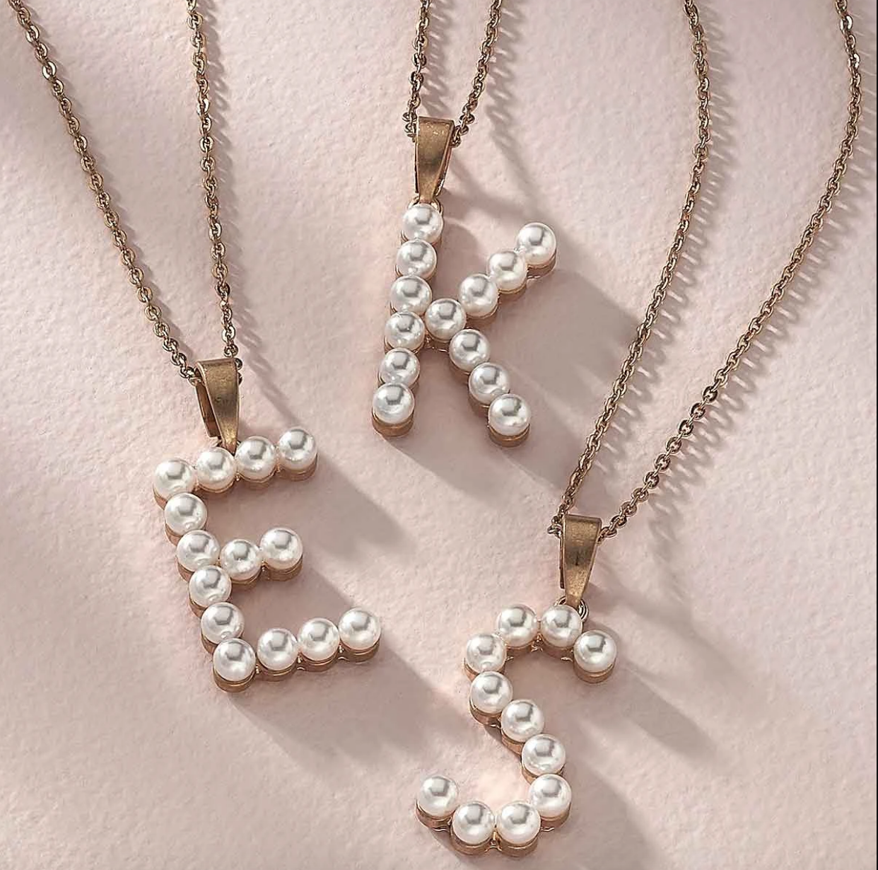 Fallon Pearl Initial Necklace