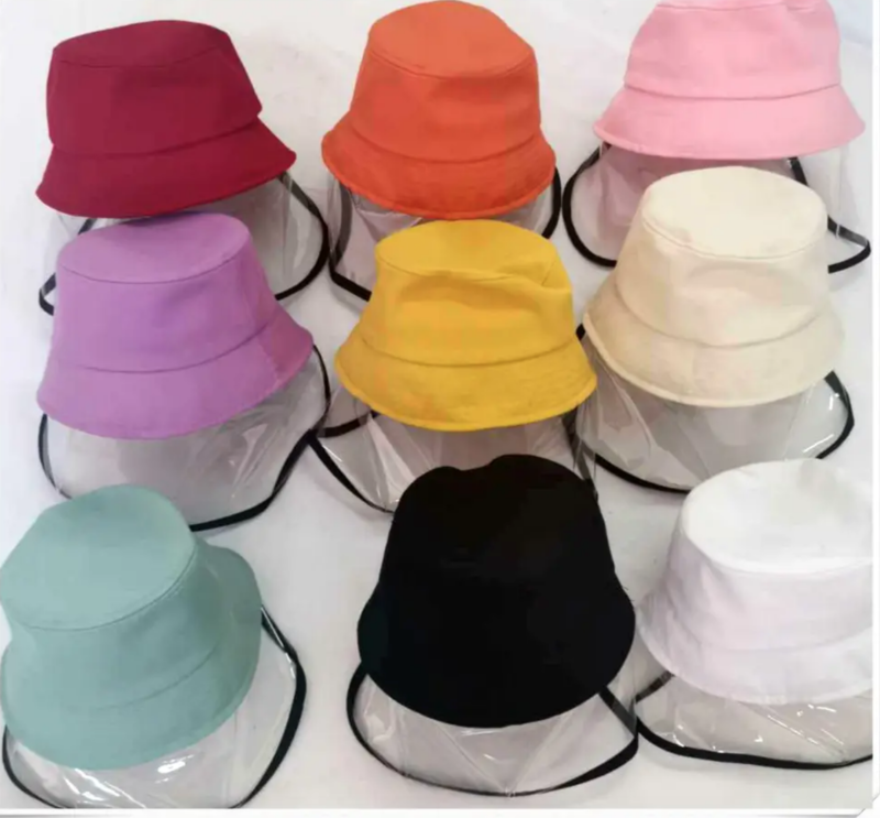 Kids Bucket Hat with Removable Shield, Color: Pink