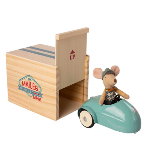 Mouse Car w/ Garage, Color: Blue