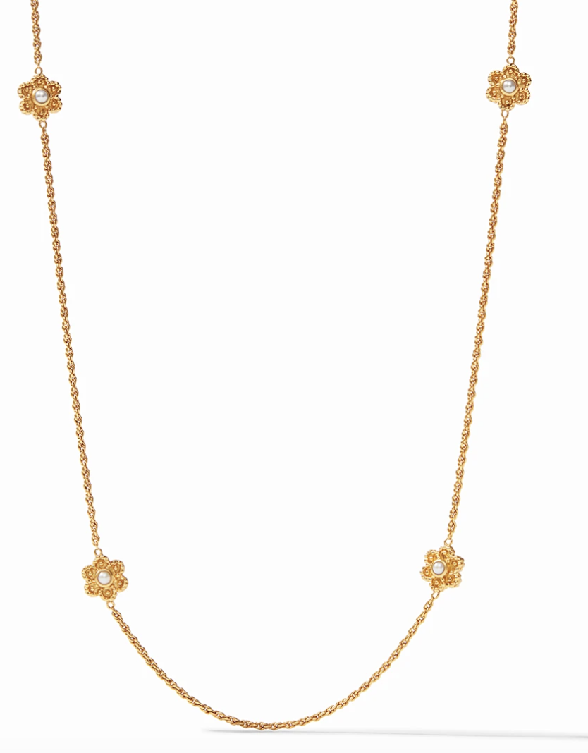 Colette Pearl Station Necklace Gold Pearl #N366GPL00