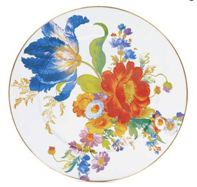 White Flower Market Serving Platter 