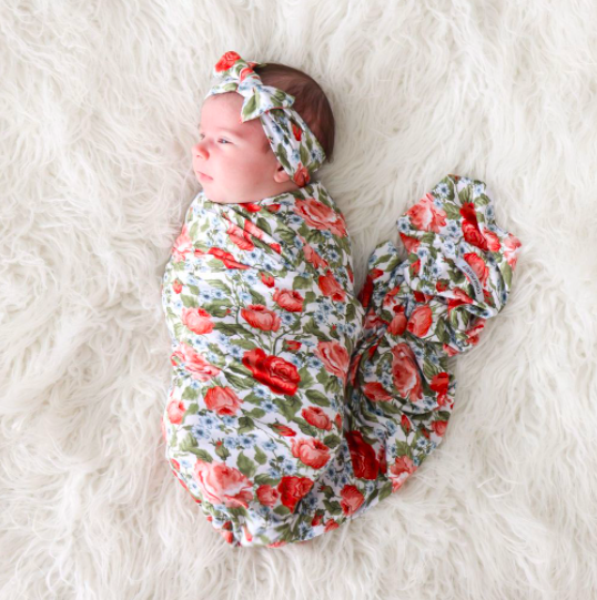 Alma - Infant Swaddle & Headwrap Set