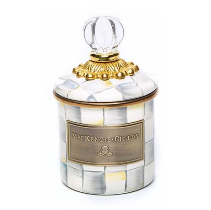 Sterling Check Enamel Canister - Mini