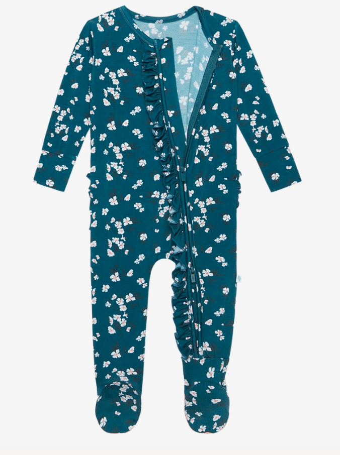 Adriana - Footie Ruffled Zipper Onesie