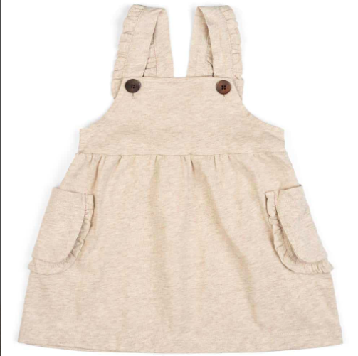 Heathered Oatmeal - Organic Dress Overall