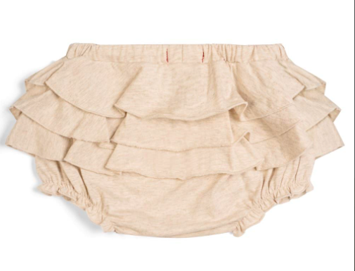 Heathered Oatmeal - Organic Ruffle Bloomer