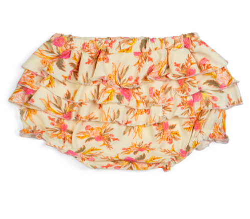 Vintage Floral - Organic Ruffle Bloomer
