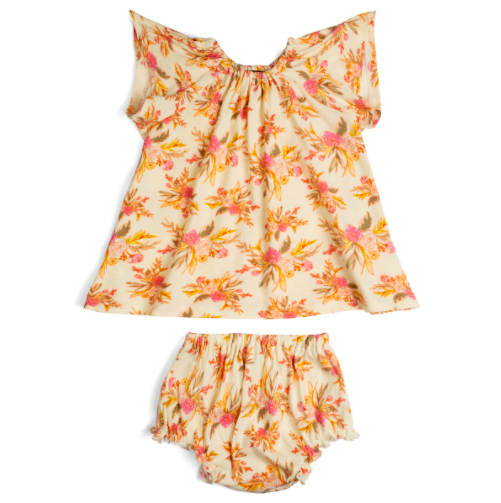 Vintage Floral - Organic Dress/Bloomer