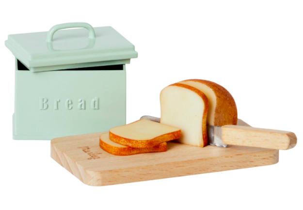 Mini Bread Box w/ Cutting Board & Knife
