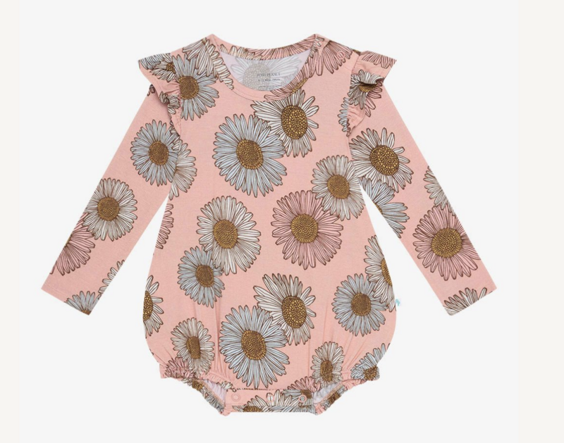Millie - Long Sleeve Ruffled Bubble Romper