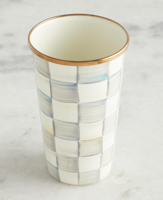Sterling Check Enamel Tumbler - 20 Ounce