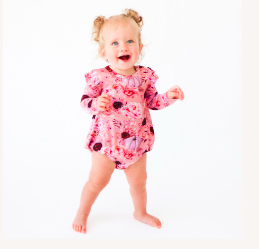 Liliana - Long Sleeve Ruffled Bubble Romper