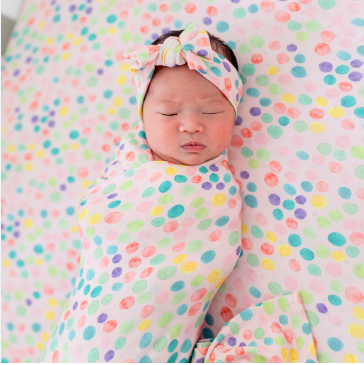 Estelle - Infant Swaddle & Headwrap Set