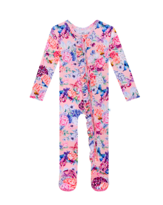 Lyric - Footie Ruffled Zippered One Piece