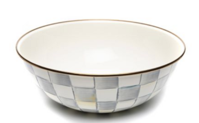 Sterling Check Enamel Extra Large Everyday Bowl -