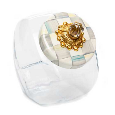 Sweet Jar with Sterling Check enamel lid