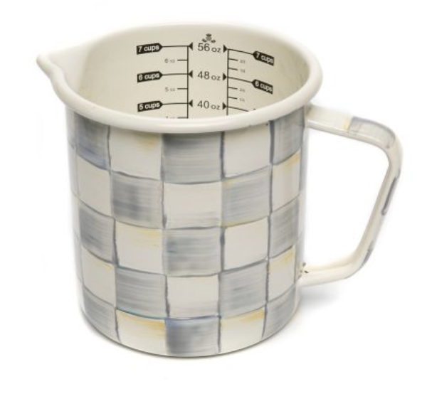 Sterling Check Enamel 7 Cup Measuring Cup