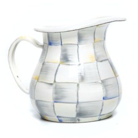 Sterling Check Enamel Creamer