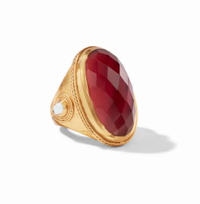 Cassis Statement Ring Gold Irid Ruby Red #R169GIRR