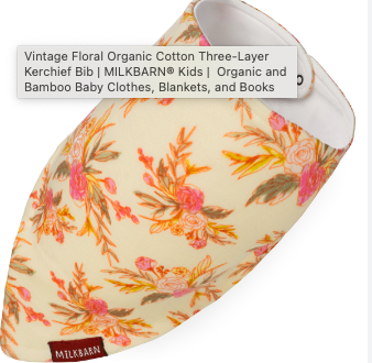 Kerchief Bib-Vintage Floral