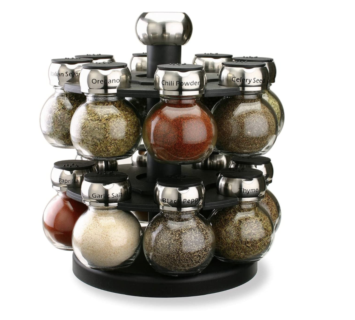 16 Jar Orbit Spice Rack Stainless #25-616SS