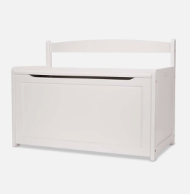 Melissa &amp; Doug Wooden Toy Chest-White