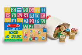 Wooden ABC/123 Blocks #1900