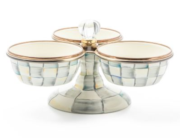 Sterling Check Enamel Triplicity