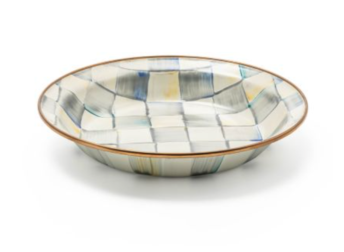 Sterling Check Enamel Pie Plate