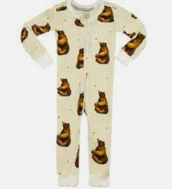 Honey Bear - Bamboo Zipper PJ