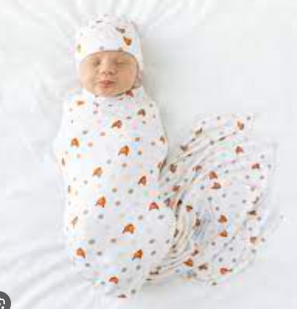 Lionel- Infant Swaddle &amp; Beanie Set