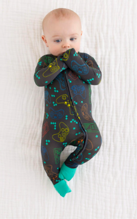 Posh Player One - Footie Zippered One Piece