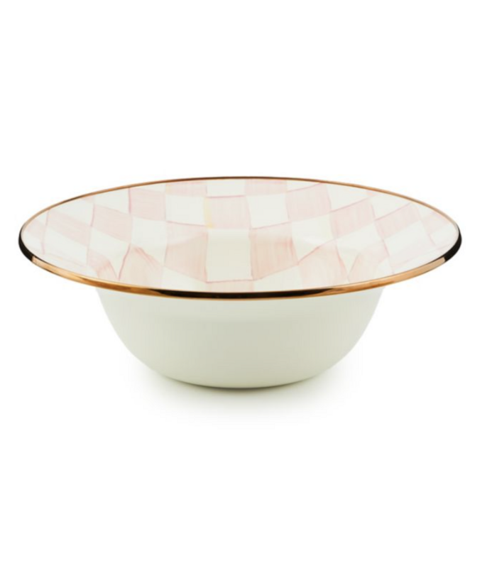 Rosy Check Serving Bowl