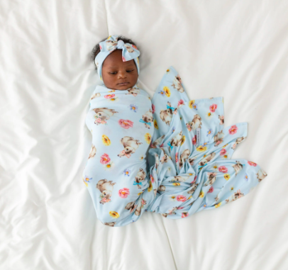 Tinsley Jane - Infant Swaddle &amp; Headwrap Set