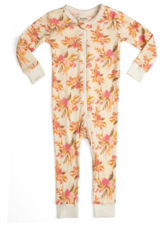 Vintage Floral - Organic Zipper PJ