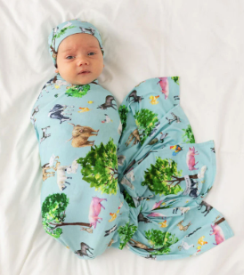 Brayden - Infant Swaddle &amp; Beanie Set