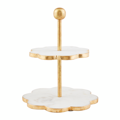 Scallop gold Marble Tier Stand #40460042