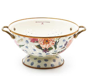 Wildflowers Enamel Colander - Large